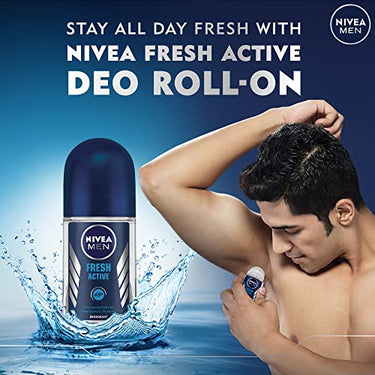 Nivea Fresh Active Deodorant Roll On For Men, 50ml (Pack of 2)